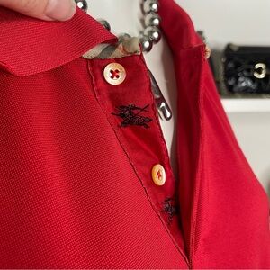 Red Burberry Polo